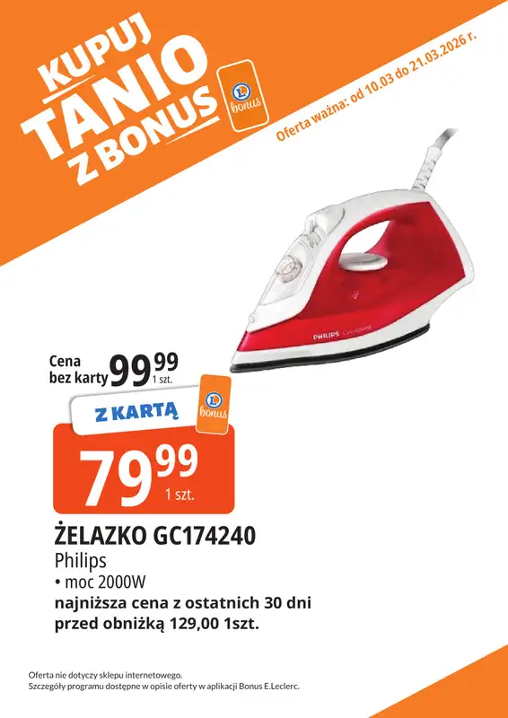 Leclerc - gazetka promocyjna Oferta Bielany I Kupuj tanio z bonus od wtorku 10.03 do soboty 21.03 - strona 2