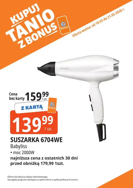 Leclerc - gazetka promocyjna Oferta Bielany I Kupuj tanio z bonus od wtorku 10.03 do soboty 21.03 - strona 6