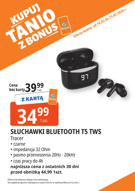Leclerc - gazetka promocyjna Oferta Bielany I Kupuj tanio z bonus od wtorku 10.03 do soboty 21.03 - strona 9