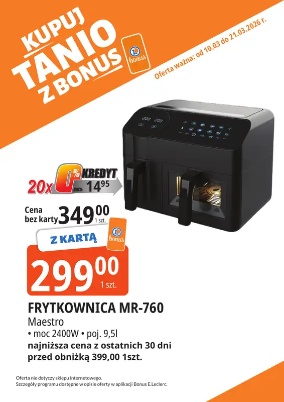 Leclerc - gazetka promocyjna Oferta Bielany I Kupuj tanio z bonus od wtorku 10.03 do soboty 21.03 - strona 4