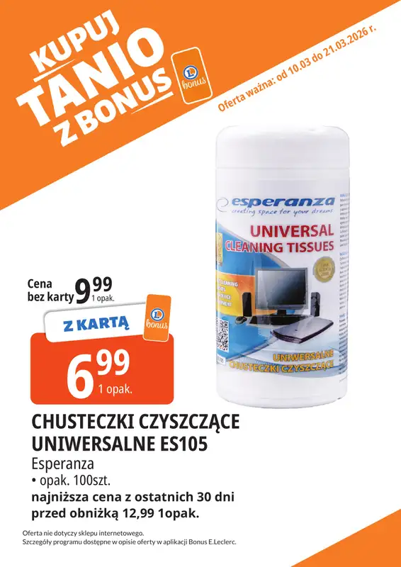 Leclerc - gazetka promocyjna Oferta Bielany I Kupuj tanio z bonus od wtorku 10.03 do soboty 21.03 - strona 11