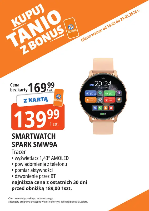 Leclerc - gazetka promocyjna Oferta Bielany I Kupuj tanio z bonus od wtorku 10.03 do soboty 21.03 - strona 10