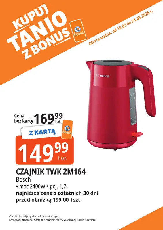 Leclerc - gazetka promocyjna Oferta Bielany I Kupuj tanio z bonus od wtorku 10.03 do soboty 21.03 - strona 3