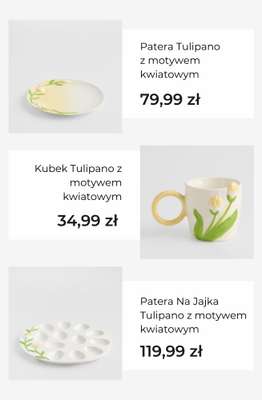 Patera Na Jajka Tulipano z motywem kwiatowym