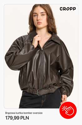 Brązowa kurtka bomber oversize