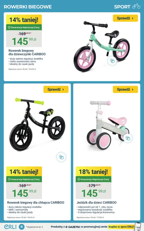 ERLI - gazetka promocyjna Katalog Rowery i hulajnogi do -25%! od środy 04.03 do niedzieli 08.03 - strona 6