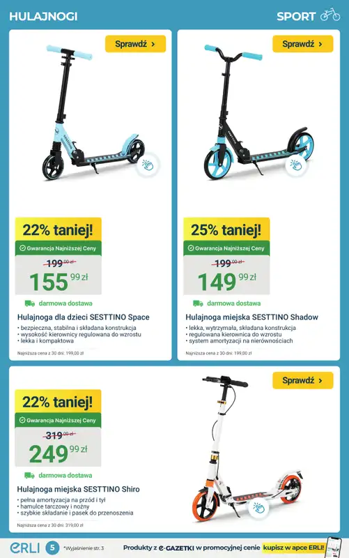 ERLI - gazetka promocyjna Katalog Rowery i hulajnogi do -25%! od środy 04.03 do niedzieli 08.03 - strona 5