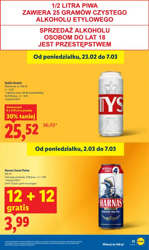 Lidl - gazetka promocyjna Oferta od czwartku od czwartku 05.03 do soboty 07.03 - strona 31