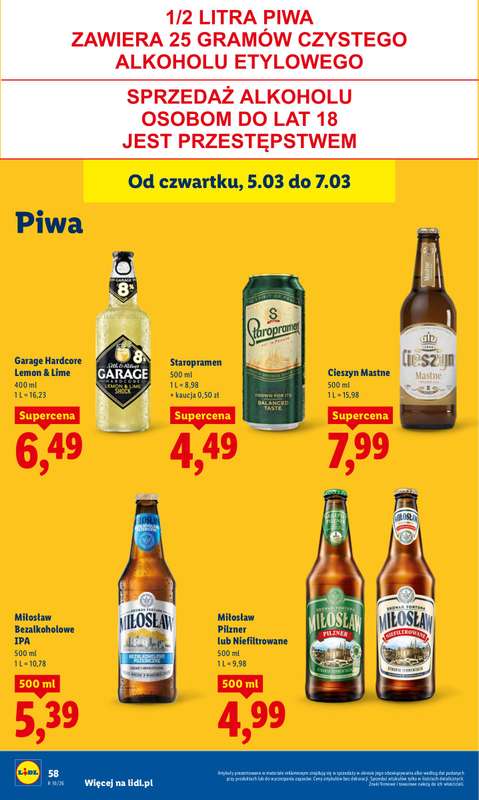 Lidl - gazetka promocyjna Oferta od czwartku od czwartku 05.03 do soboty 07.03 - strona 60