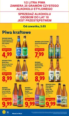 Lidl - gazetka promocyjna Oferta od czwartku od czwartku 05.03 do soboty 07.03 - strona 62