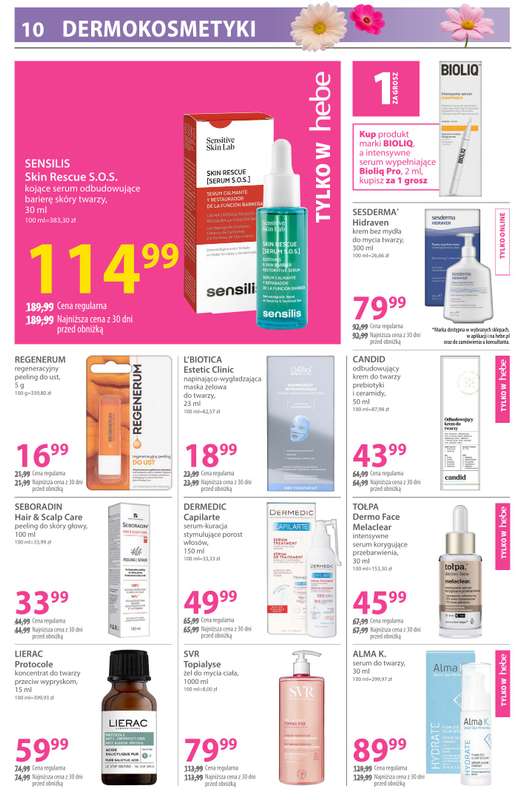 Hebe - gazetka promocyjna Gazetka od środy 04.03 do środy 18.03 - strona 10