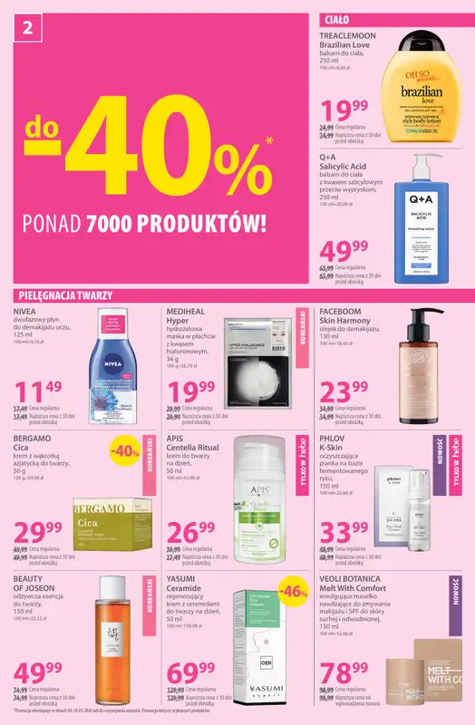 Hebe - gazetka promocyjna Gazetka od środy 04.03 do środy 18.03 - strona 2