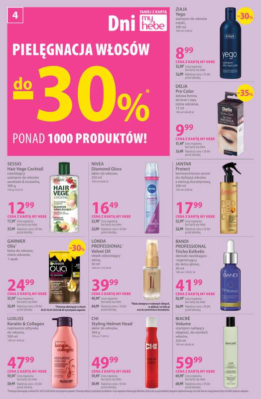 Hebe - gazetka promocyjna Gazetka od środy 04.03 do środy 18.03 - strona 4
