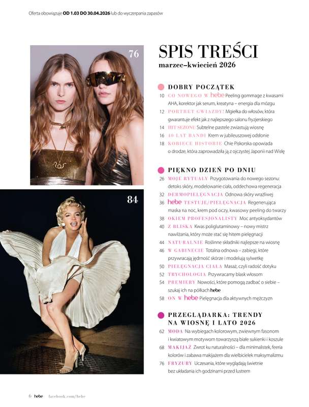 Hebe - gazetka promocyjna Magazyn od środy 04.03 do czwartku 30.04 - strona 6