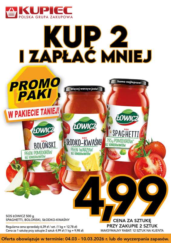 Kupiec - gazetka promocyjna Promopaki od środy 04.03 do wtorku 10.03 - strona 5