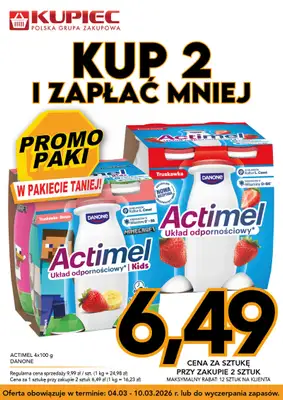 Kupiec - gazetka promocyjna Promopaki od środy 04.03 do wtorku 10.03