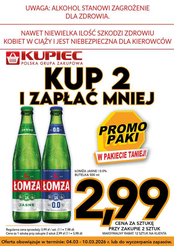 Kupiec - gazetka promocyjna Promopaki od środy 04.03 do wtorku 10.03 - strona 4