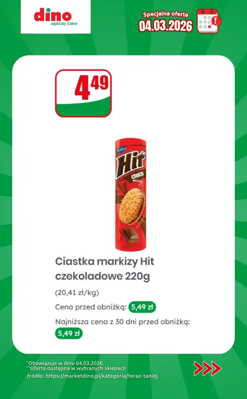 Dino - gazetka promocyjna Specjalna oferta na 04.03.2026 - promocje spoza gazetki od środy 04.03 do środy 04.03 - strona 10