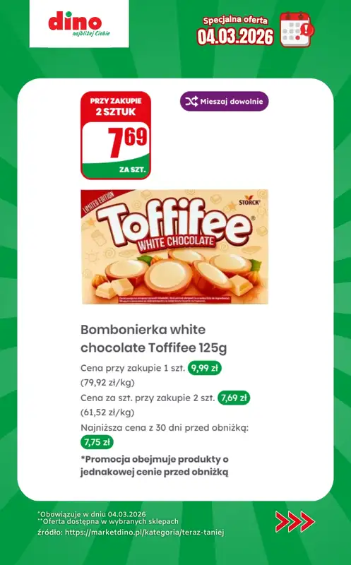 Dino - gazetka promocyjna Specjalna oferta na 04.03.2026 - promocje spoza gazetki od środy 04.03 do środy 04.03 - strona 8