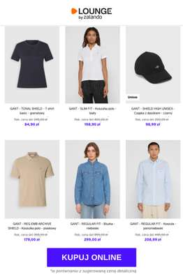 GANT - TONAL SHIELD - T-shirt basic - granatowy