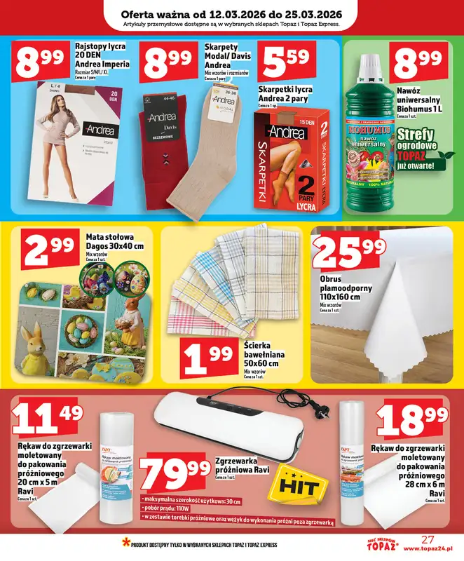 TOPAZ - gazetka promocyjna Nowa gazetka od czwartku, 12.03 od czwartku 12.03 do środy 18.03 - strona 27