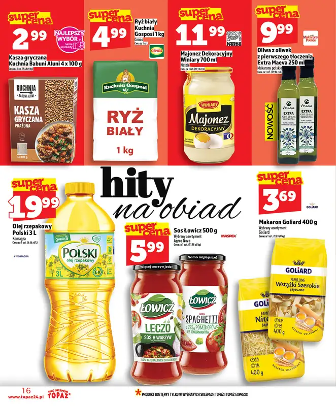TOPAZ - gazetka promocyjna Nowa gazetka od czwartku, 12.03 od czwartku 12.03 do środy 18.03 - strona 16