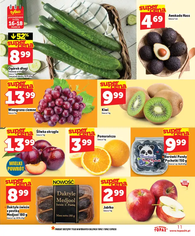 TOPAZ - gazetka promocyjna Nowa gazetka od czwartku, 12.03 od czwartku 12.03 do środy 18.03 - strona 11