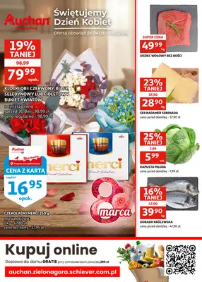 Auchan - gazetka promocyjna Gazetka Zielona Góra I Świętujemy Dzień Kobiet  do wtorku 17.03