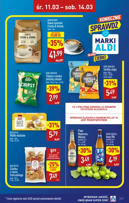 Aldi - gazetka promocyjna Dęblin: WIELKIE OTWARCIE w PH OTO Park już w ŚRODĘ: 11.03! od środy 11.03 do soboty 14.03 - strona 11