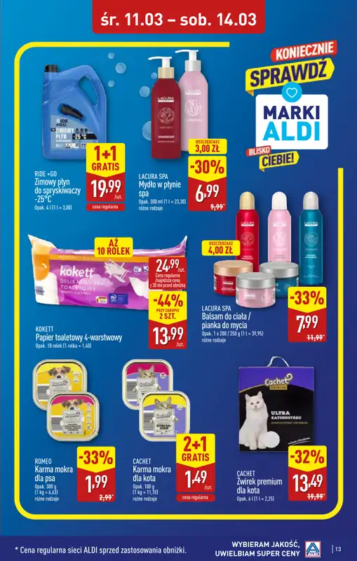 Aldi - gazetka promocyjna Dęblin: WIELKIE OTWARCIE w PH OTO Park już w ŚRODĘ: 11.03! od środy 11.03 do soboty 14.03 - strona 13