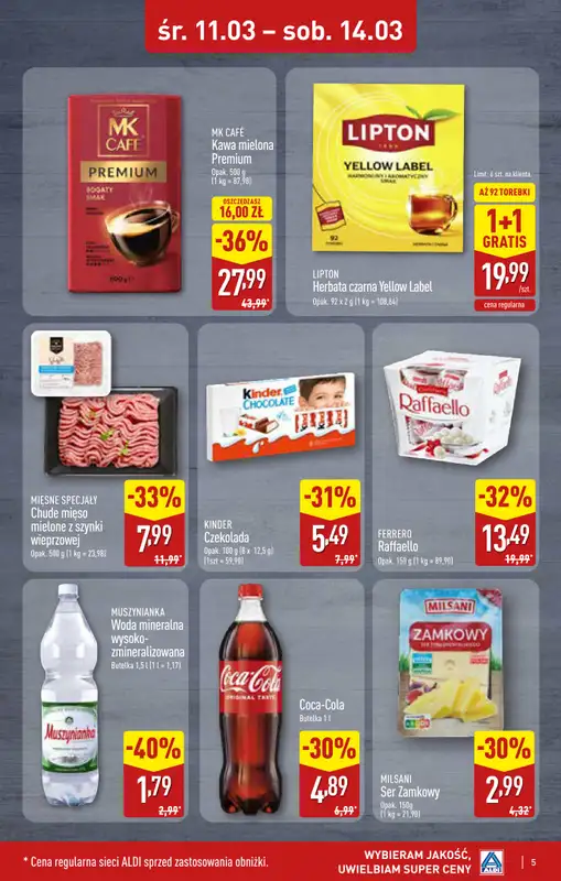 Aldi - gazetka promocyjna Dęblin: WIELKIE OTWARCIE w PH OTO Park już w ŚRODĘ: 11.03! od środy 11.03 do soboty 14.03 - strona 5