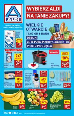 Aldi - gazetka promocyjna Dęblin: WIELKIE OTWARCIE w PH OTO Park już w ŚRODĘ: 11.03! od środy 11.03 do soboty 14.03