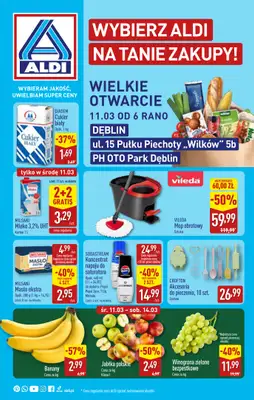 Aldi - gazetka promocyjna Dęblin: WIELKIE OTWARCIE w PH OTO Park już w ŚRODĘ: 11.03! od środy 11.03 do soboty 14.03