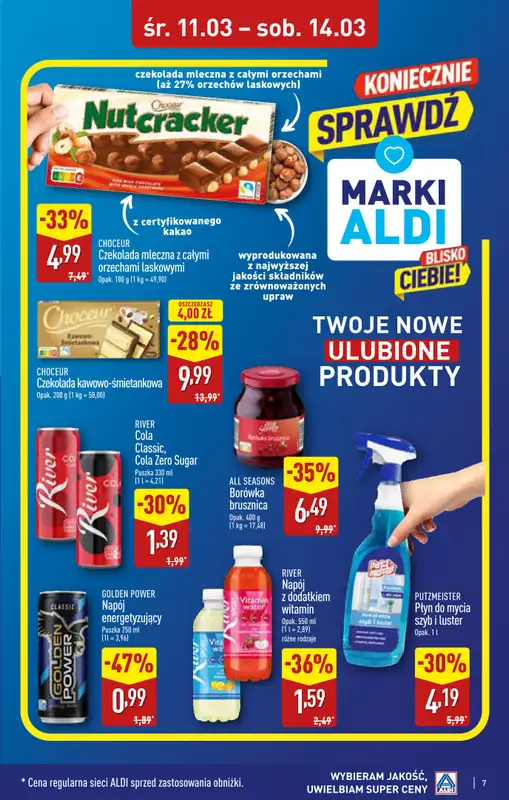 Aldi - gazetka promocyjna Dęblin: WIELKIE OTWARCIE w PH OTO Park już w ŚRODĘ: 11.03! od środy 11.03 do soboty 14.03 - strona 7