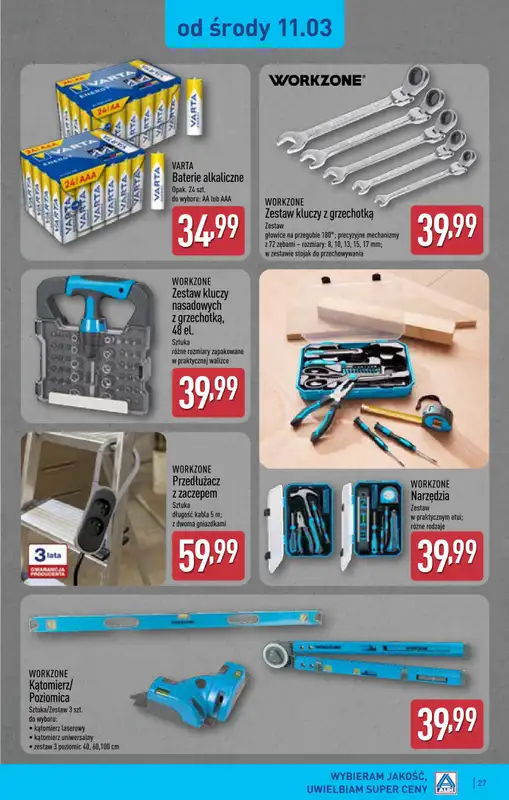 Aldi - gazetka promocyjna Dęblin: WIELKIE OTWARCIE w PH OTO Park już w ŚRODĘ: 11.03! od środy 11.03 do soboty 14.03 - strona 27