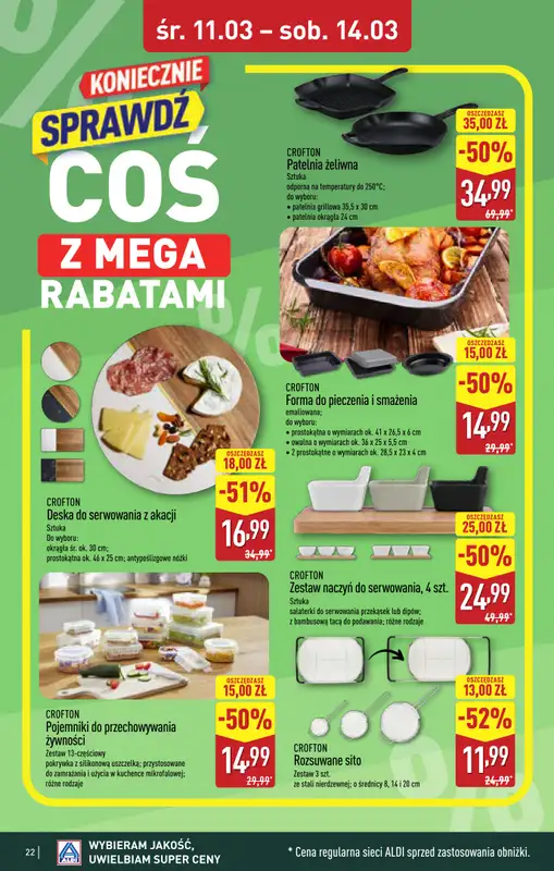 Aldi - gazetka promocyjna Dęblin: WIELKIE OTWARCIE w PH OTO Park już w ŚRODĘ: 11.03! od środy 11.03 do soboty 14.03 - strona 22