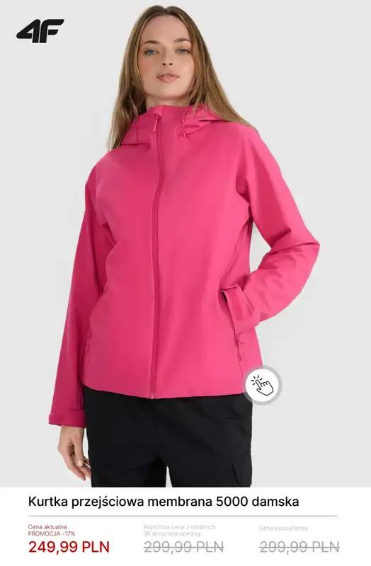 4F - gazetka promocyjna Do -50% na kurtki i bezrękawniki damskie od środy 04.03  - strona 8