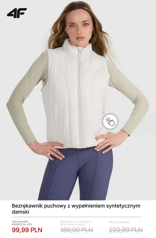 4F - gazetka promocyjna Do -50% na kurtki i bezrękawniki damskie od środy 04.03  - strona 3