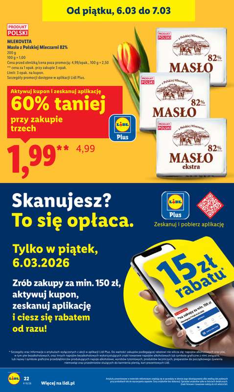 Lidl - gazetka promocyjna Oferta od czwartku od czwartku 05.03 do soboty 07.03 - strona 22