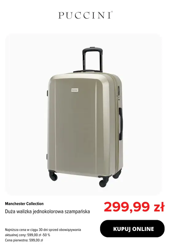 BEST SALE - gazetka promocyjna Puccini | -25% wybrane walizki, kuferki i plecaki od środy 04.03 do niedzieli 15.03 - strona 9