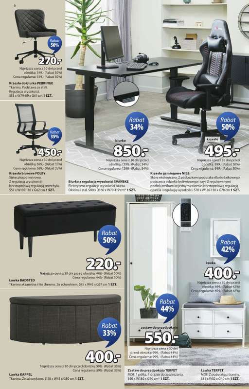 Jysk - gazetka promocyjna Świetna oferta dla domu. Rabat do 60% od środy 04.03 do niedzieli 22.03 - strona 6