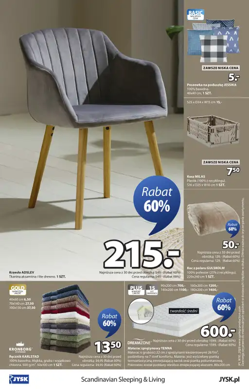 Jysk - gazetka promocyjna Świetna oferta dla domu. Rabat do 60% od środy 04.03 do niedzieli 22.03 - strona 16