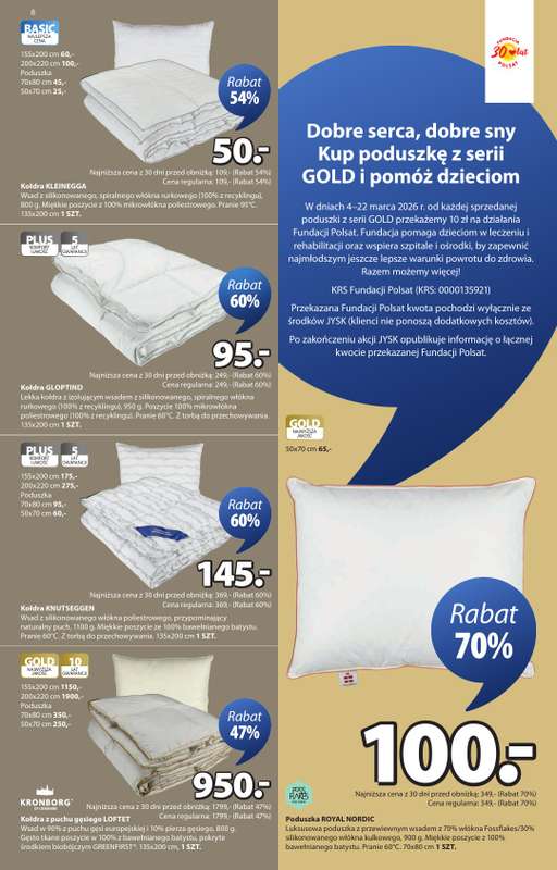 Jysk - gazetka promocyjna Świetna oferta dla domu. Rabat do 60% od środy 04.03 do niedzieli 22.03 - strona 8