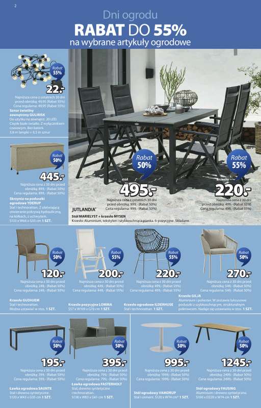 Jysk - gazetka promocyjna Świetna oferta dla domu. Rabat do 60% od środy 04.03 do niedzieli 22.03 - strona 2