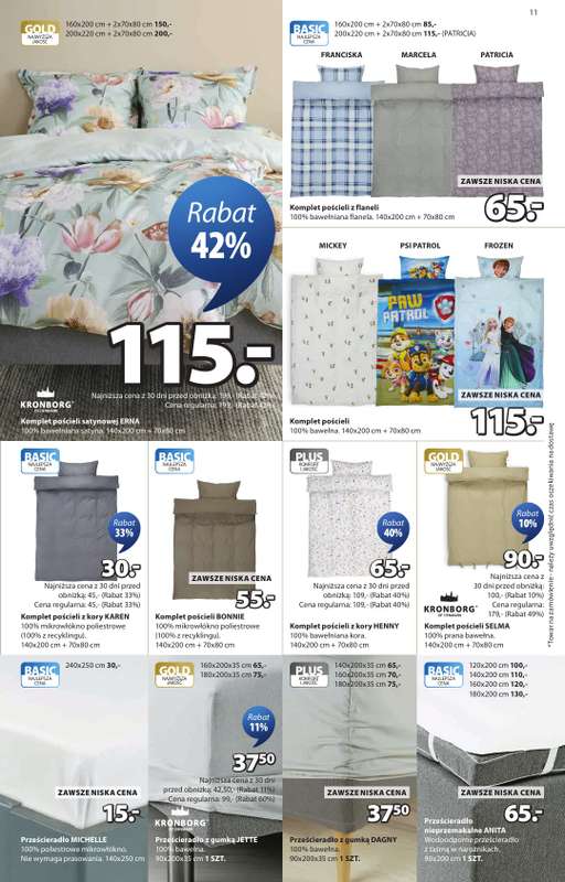 Jysk - gazetka promocyjna Świetna oferta dla domu. Rabat do 60% od środy 04.03 do niedzieli 22.03 - strona 11