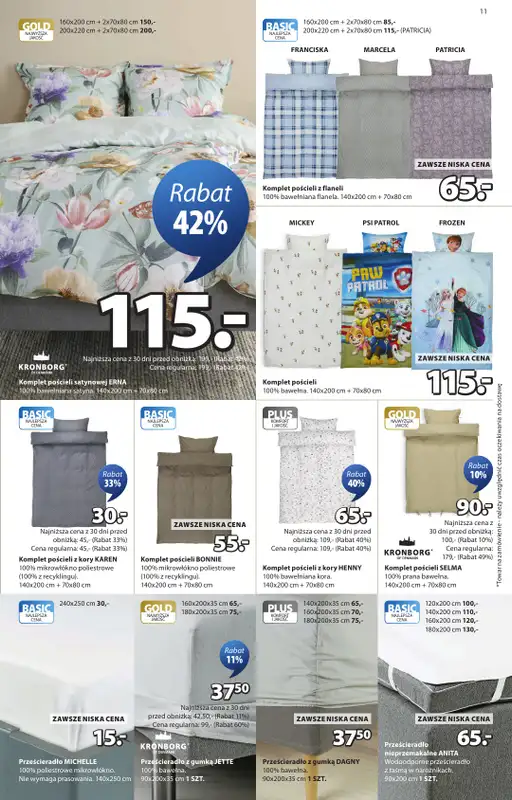 Jysk - gazetka promocyjna Świetna oferta dla domu. Rabat do 60% od środy 04.03 do niedzieli 22.03 - strona 11