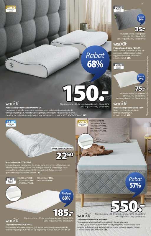 Jysk - gazetka promocyjna Świetna oferta dla domu. Rabat do 60% od środy 04.03 do niedzieli 22.03 - strona 9