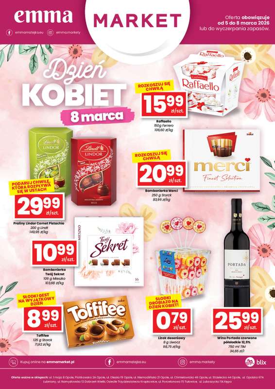 emma MARKET - gazetka promocyjna Plakat promocyjny od czwartku 05.03 do niedzieli 08.03