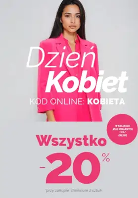 Dzień Kobiet - gazetka promocyjna Moodo | Wszystko -20% przy zakupie 2 szt. od środy 04.03 
