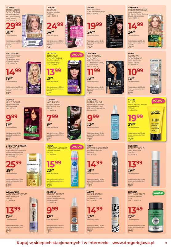 Drogerie Jawa - gazetka promocyjna Gazetka od środy 04.03 do środy 01.04 - strona 9